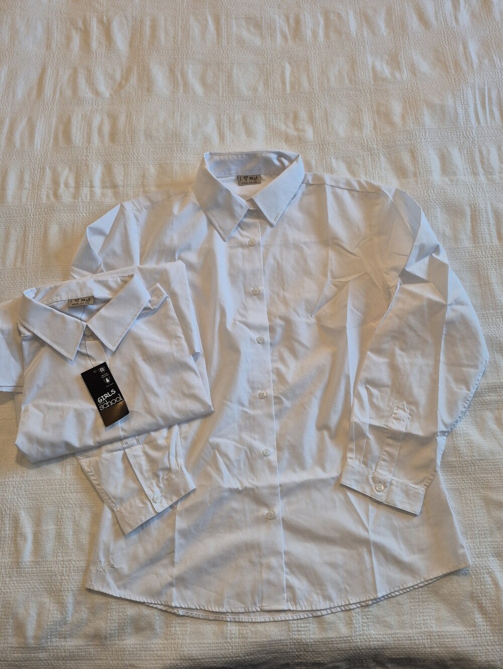 Next girls size 14 years plus long sleeve white button blouse uniform line NEW